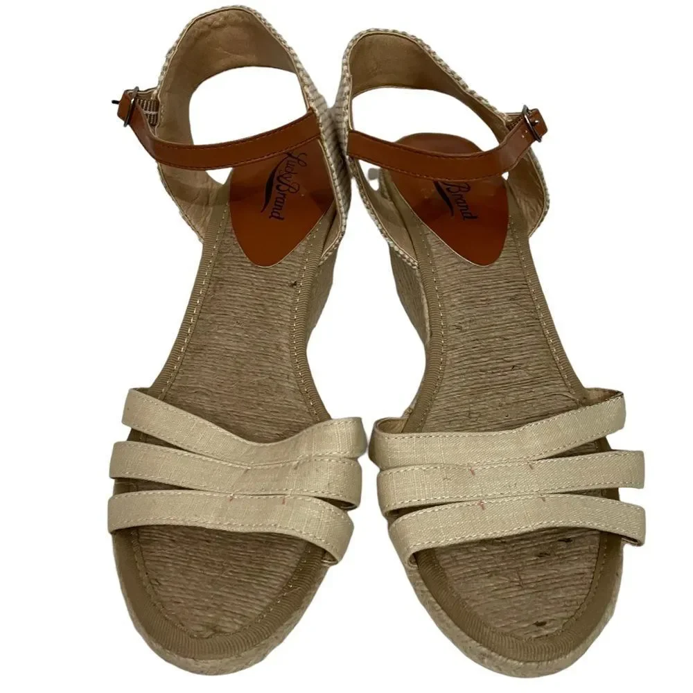 Lucky Brand Kylo Espadrille Strappy Wedge Sandals